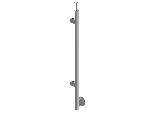 Stainless steel pole - straight, right + plate